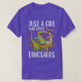 Dinosaur is gewoon een meisje dat van Dinosauriërs T-shirt (Design voorkant)