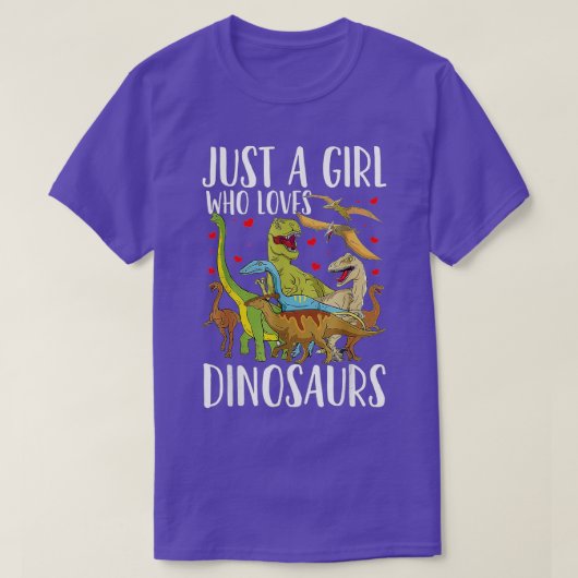Dinosaur is gewoon een meisje dat van Dinosauriërs T-shirt (Design voorkant)