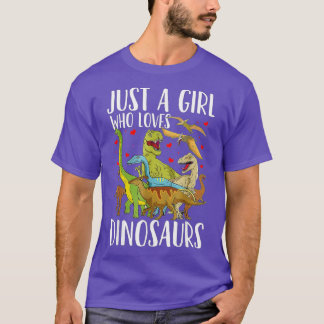 Dinosaur is gewoon een meisje dat van Dinosauriërs T-shirt