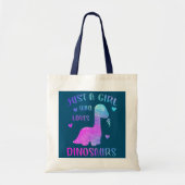 Dinosaur is gewoon een meisje dat van Dinosauriërs Tote Bag (Voorkant)
