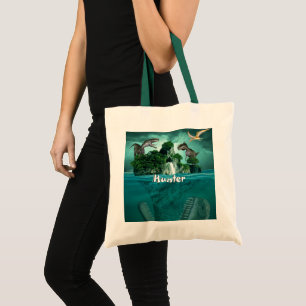 Dinosaur Island Gepersonaliseerd Tote Bag