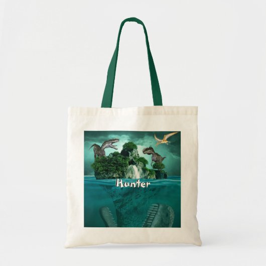 Dinosaur Island Gepersonaliseerd Tote Bag (Voorkant)