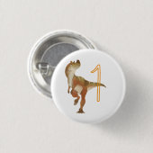 Dinosaur-jarige Ronde Button 3,2 Cm (Voorkant /achterkant)