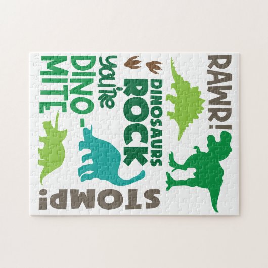 Dinosaur Jigsaw Puzzle – Aangepaste Prehistorische Legpuzzel (Horizontaal)