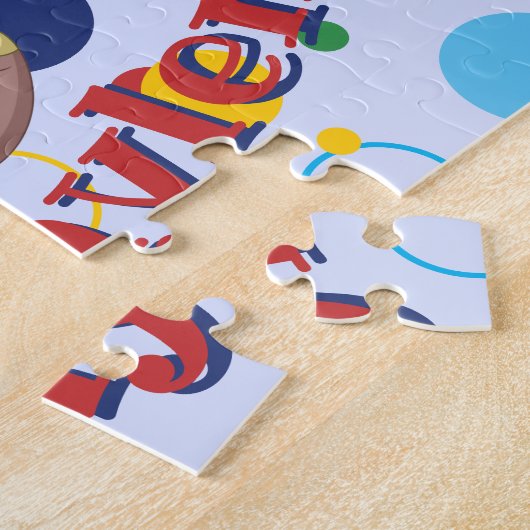 Dinosaur Jigzaag Puzzle Kinder Name Learning Game Legpuzzel (Zijkant)