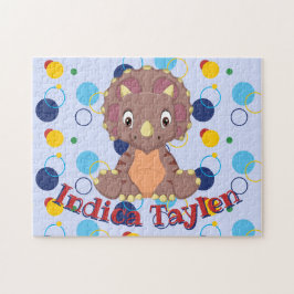Dinosaur Jigzaag Puzzle Kinder Name Learning Game Legpuzzel