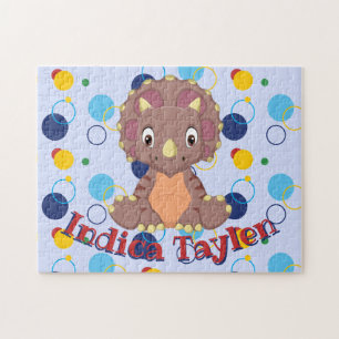 Dinosaur Jigzaag Puzzle Kinder Name Learning Game Legpuzzel