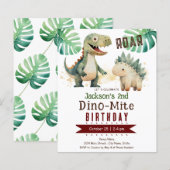 Dinosaur Jongen 2e Verjaardag Budget Papier Blad (Voorkant / Achterkant)