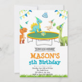 Dinosaur jump party uitnodiging (Voorkant)