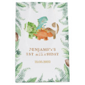 Dinosaur Jurassic Birthday Party Medium Cadeauzakje (Voorkant)