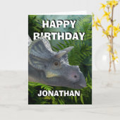 Dinosaur Jurassic Oerwoud Party Kaart (Gele Bloem)