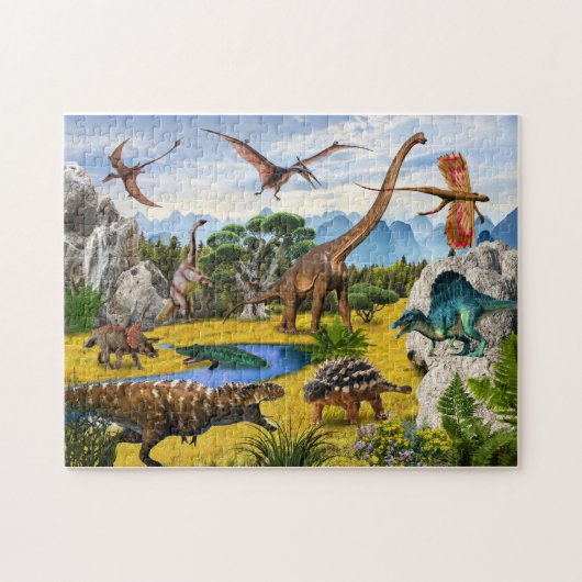 Dinosaur Jurassic Park animals Dino prehistc Legpuzzel (Horizontaal)