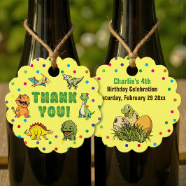 Dinosaur Jurassic Prehistorische Cartoon Dank u Bedankjes Labels