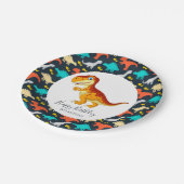 Dinosaur jurassic T Rex Party Papieren Bordje (Gekanteld)