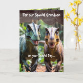 Dinosaur Kaart (Gele Bloem)