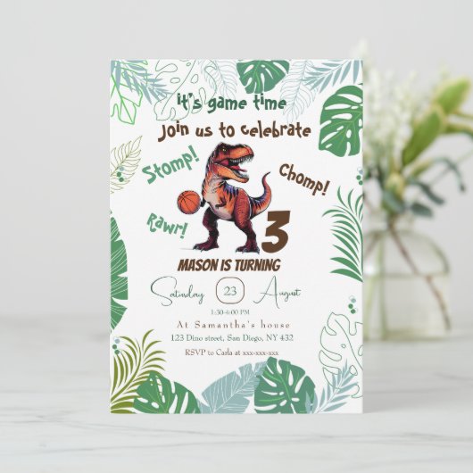 Dinosaur Kaart (Staand voorkant)