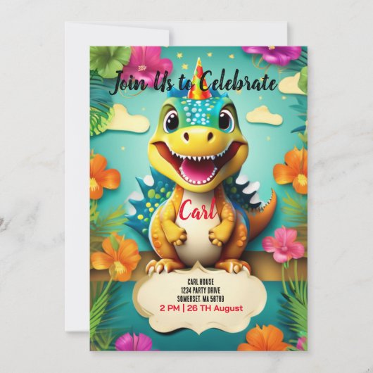 Dinosaur Kaart (Voorkant)