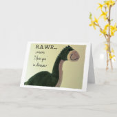 Dinosaur Kaart Rawr betekent 'Ik hou van je' in di (Gele Bloem)