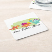 Dinosaur Kartonnen Onderzetters (Schuin)