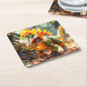 Dinosaur Kartonnen Onderzetters (Schuin)