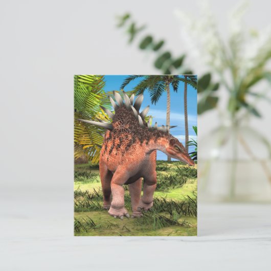 Dinosaur Kentrosaurus Briefkaart (Staand voorkant)