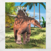 Dinosaur Kentrosaurus Wijn Etiket (Enkel label)