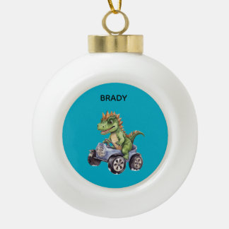 DINOSAUR KERAMISCHE BAL ORNAMENT