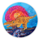 Dinosaur Keramische Knop (Voorkant)
