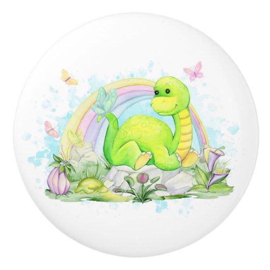 Dinosaur keramische knop (Voorkant)