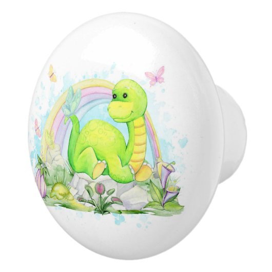 Dinosaur keramische knop (Rechts)