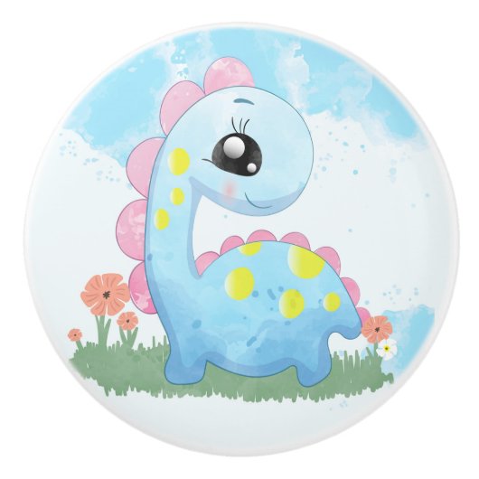 Dinosaur keramische knop (Voorkant)