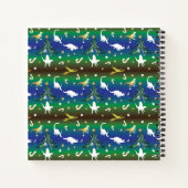 Dinosaur-kerstboom Notitieboek (Achterkant)