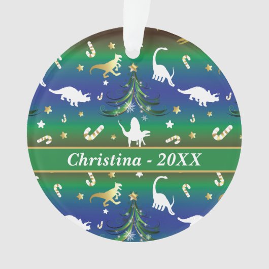 Dinosaur-kerstboom Ornament (voorkant)