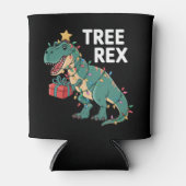 Dinosaur-kerstboom Rex Pajamas Xmas lights Blikjeskoeler (Voorkant)