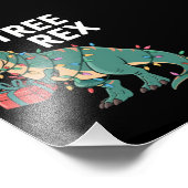 Dinosaur-kerstboom Rex Pajamas Xmas lights Foto Afdruk (Hoek)