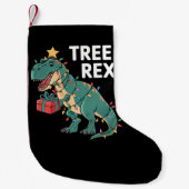 Dinosaur-kerstboom Rex Pajamas Xmas lights Kleine Kerstsok (Voorkant)