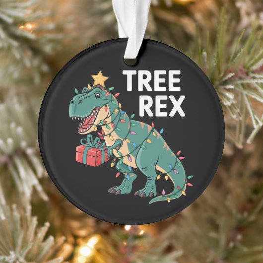 Dinosaur-kerstboom Rex Pajamas Xmas lights Ornament (Boom)