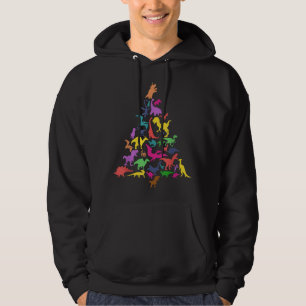 Dinosaur-kerstboom T-Rex Idea Kinder en Dino Xma Hoodie