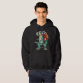 Dinosaur kerstboom T-Rex kerstmis Hoodie (Voorkant volledig)