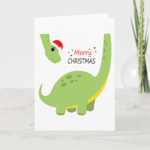 Dinosaur-kerstcadeau voor Kind, gezinsdecoratie Kaart