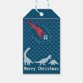 Dinosaur kerstcadeautje cadeaulabel (Voorkant)