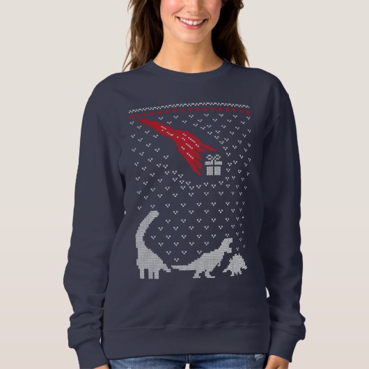 Dinosaur kerstcadeautje trui (Voorkant)