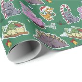Dinosaur-kerstinpakpapier Cadeaupapier (Rol Hoek)