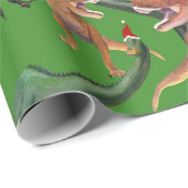 Dinosaur-kerstinpakpapier Cadeaupapier (Rol Hoek)