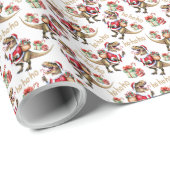 Dinosaur-kerstinpakpapier Cadeaupapier (Rol Hoek)