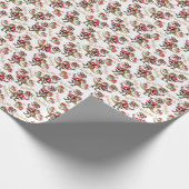 Dinosaur-kerstinpakpapier Cadeaupapier (Hoek)