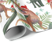 Dinosaur-kerstinpakpapier Cadeaupapier (Rol Hoek)
