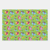 Dinosaur kerstinpakpapier voor kinderen inpakpapier vel (Voorkant)