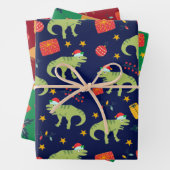 Dinosaur Kerstkerstkerstkerstkerstkerstschilderij  Inpakpapier Vel (In situ)