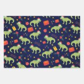 Dinosaur Kerstkerstkerstkerstkerstkerstschilderij  Inpakpapier Vel (Voorkant)